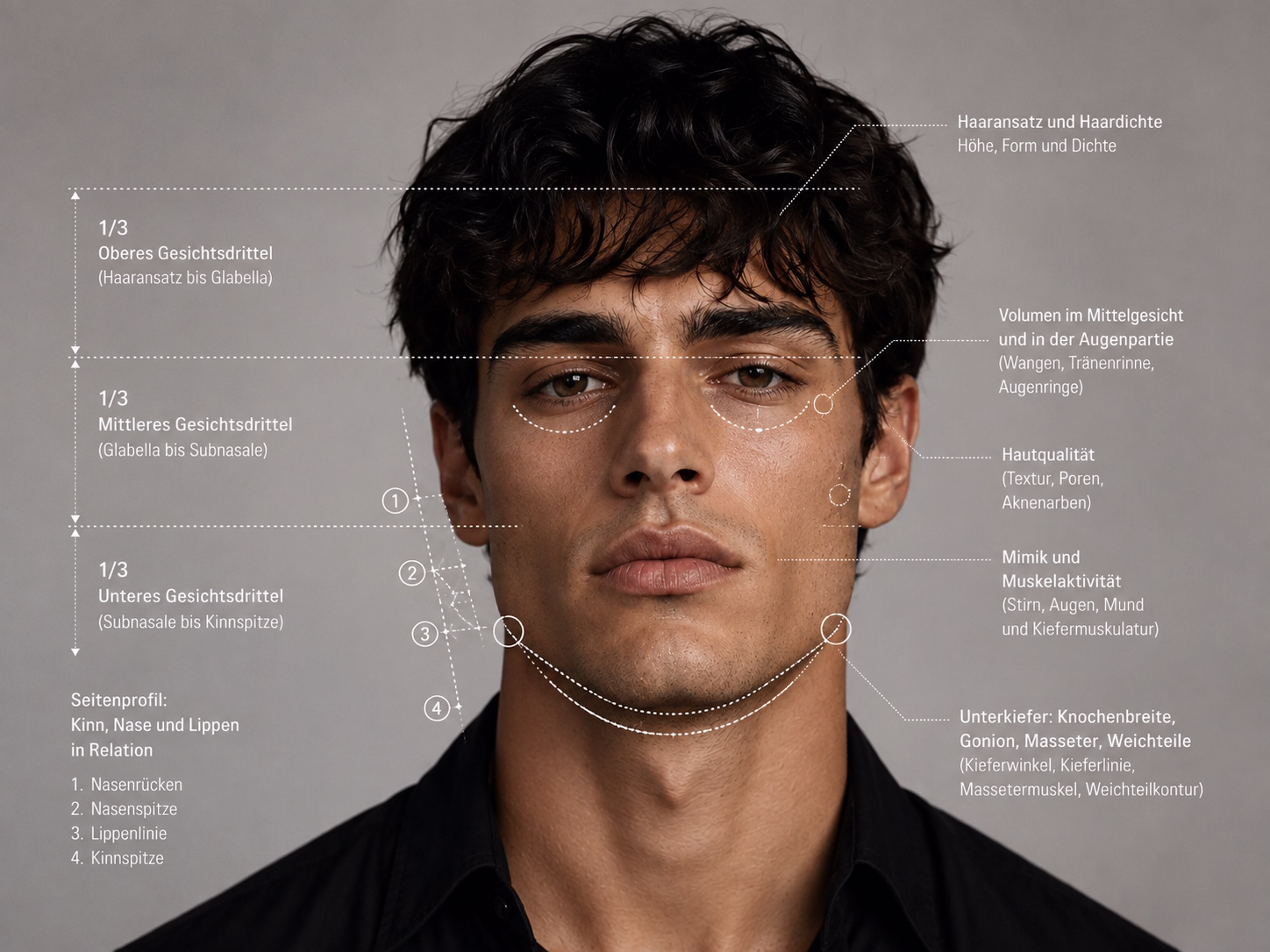 Ärztliche Gesichtsanalyse für Männer bei ConceptYOU in Zürich